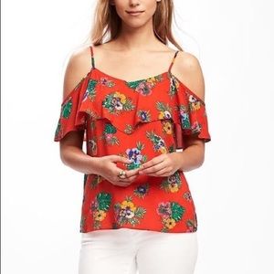 Old Navy | Ruffled Cold Shoulder Top